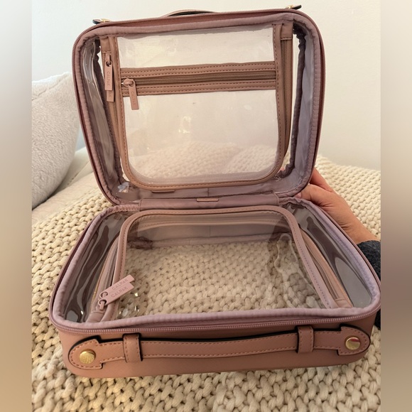 Calpak Large Clear Cosmetics Case in Mauve - Like New - Picture 11 of 12